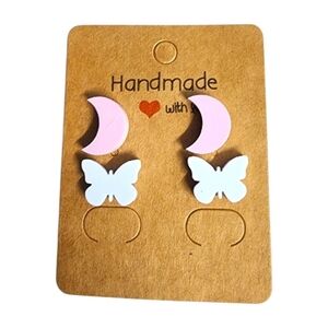 Moonkissed Flutter Acrylic Stud Earrings – 2 Pair